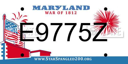 E9775Z Maryland License Plate
