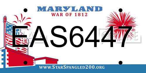 EAS6447 Maryland License Plate
