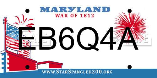 EB6Q4A Maryland License Plate