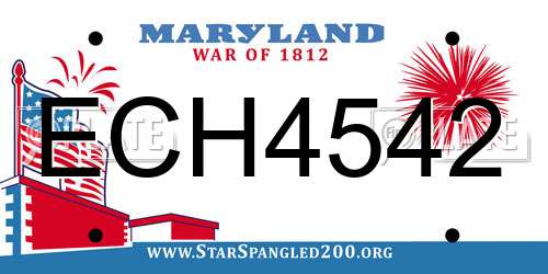 ECH4542 Maryland License Plate