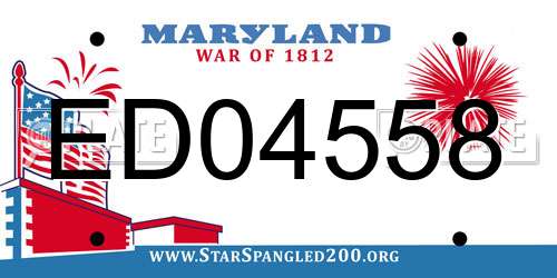 ED04558 Maryland License Plate