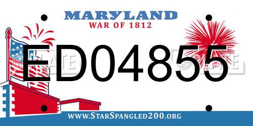 ED04855 Maryland License Plate