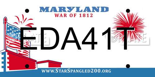 EDA41T Maryland License Plate