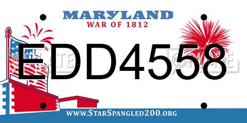EDD4558 Maryland License Plate