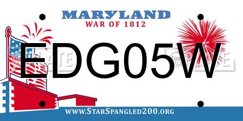 EDG05W Maryland License Plate