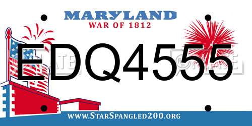EDQ4555 Maryland License Plate