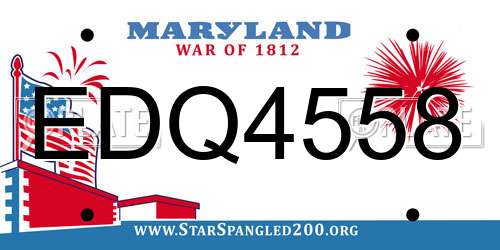 EDQ4558 Maryland License Plate