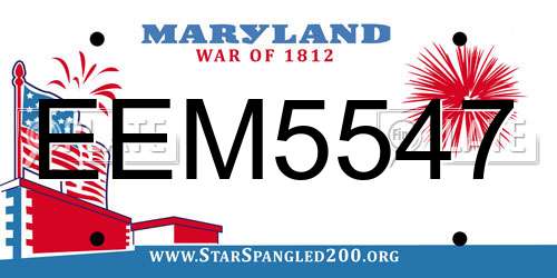 EEM5547 Maryland License Plate