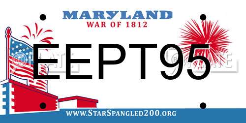 EEPT95 Maryland License Plate