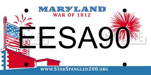 EESA90 Maryland License Plate