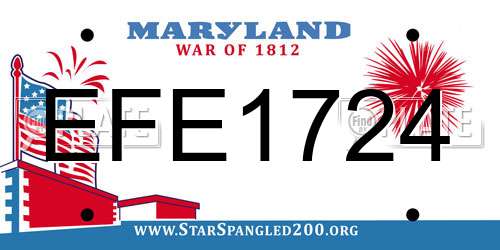 EFE1724 Maryland License Plate