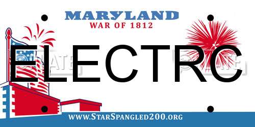 ELECTRC Maryland License Plate