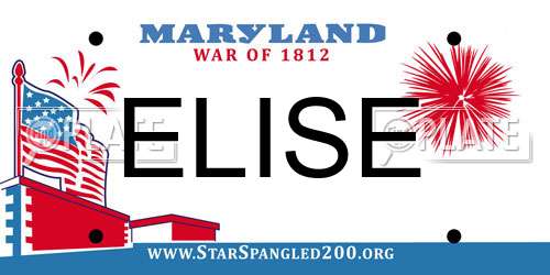 ELISE Maryland License Plate