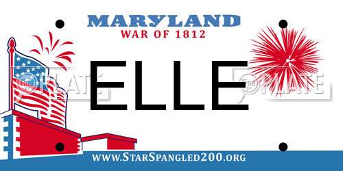 ELLE Maryland License Plate