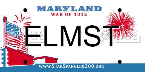 ELMST Maryland License Plate