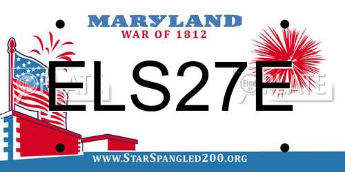 ELS27E Maryland License Plate