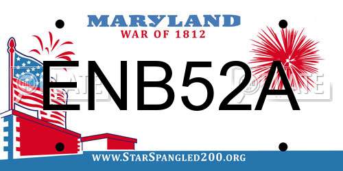 ENB52A Maryland License Plate