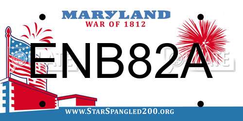 ENB82A Maryland License Plate