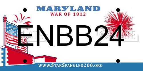 ENBB24 Maryland License Plate