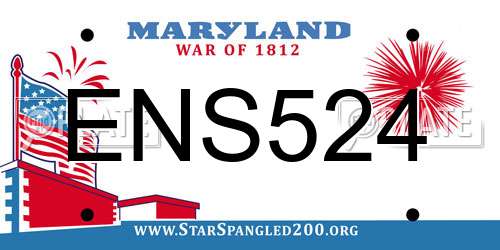 ENS524 Maryland License Plate
