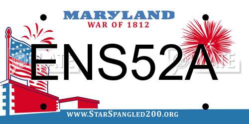 ENS52A Maryland License Plate