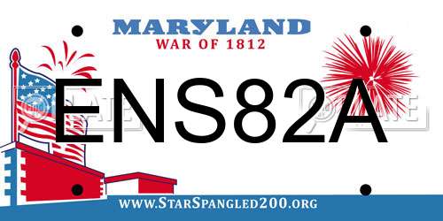 ENS82A Maryland License Plate