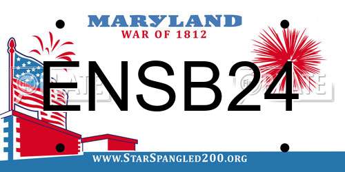 ENSB24 Maryland License Plate