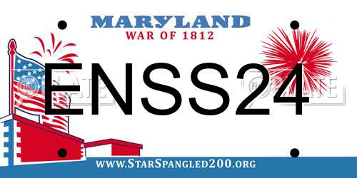 ENSS24 Maryland License Plate