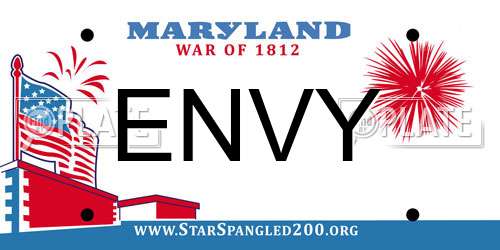 ENVY Maryland License Plate