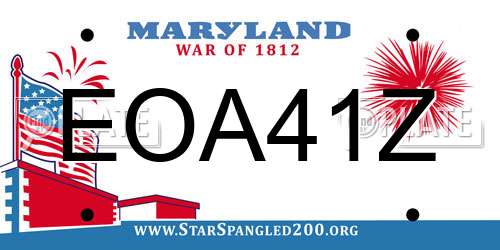 EOA41Z Maryland License Plate