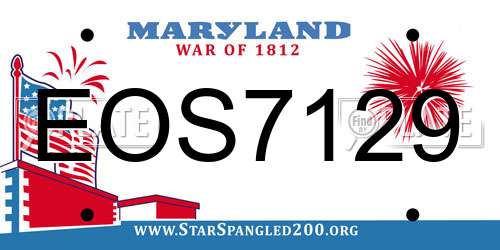 EOS7129 Maryland License Plate