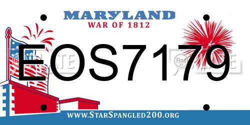 EOS7179 Maryland License Plate