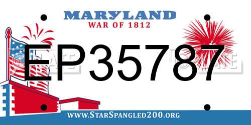 EP35787 Maryland License Plate