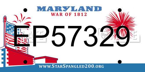 EP57329 Maryland License Plate