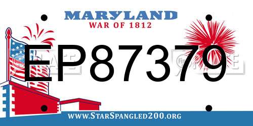 EP87379 Maryland License Plate