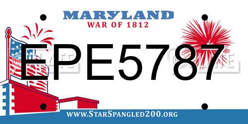 EPE5787 Maryland License Plate