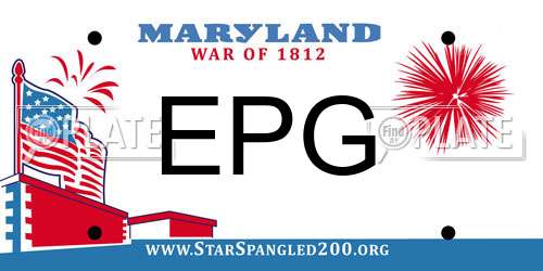 EPG Maryland License Plate
