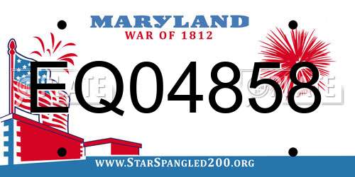 EQ04858 Maryland License Plate
