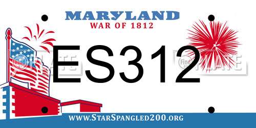 ES312 Maryland License Plate