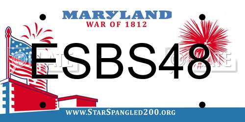 ESBS48 Maryland License Plate