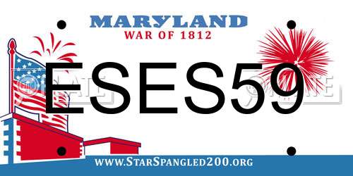 ESES59 Maryland License Plate
