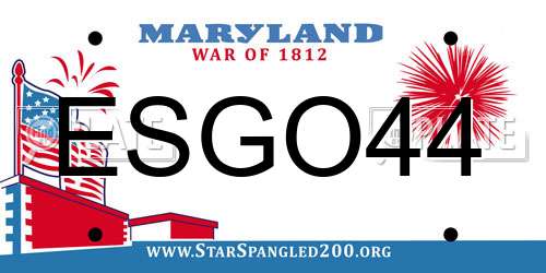 ESGO44 Maryland License Plate