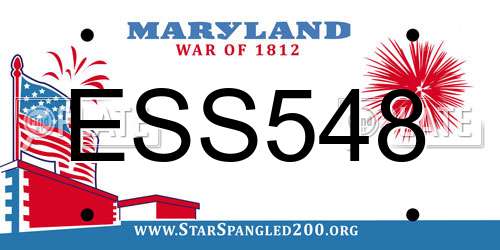 ESS548 Maryland License Plate