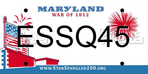 ESSQ45 Maryland License Plate