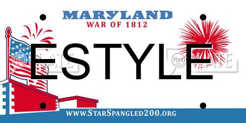 ESTYLE Maryland License Plate