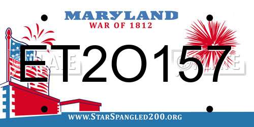 ET2O157 Maryland License Plate