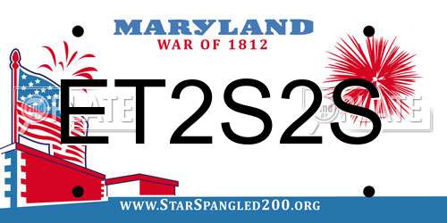 ET2S2S Maryland License Plate