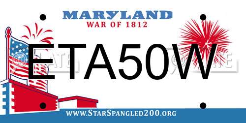 ETA50W Maryland License Plate