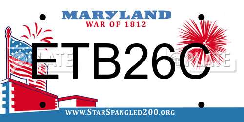 ETB26C Maryland License Plate