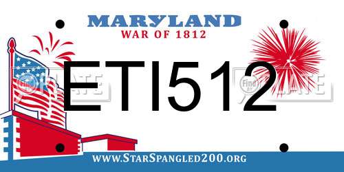 ETI512 Maryland License Plate